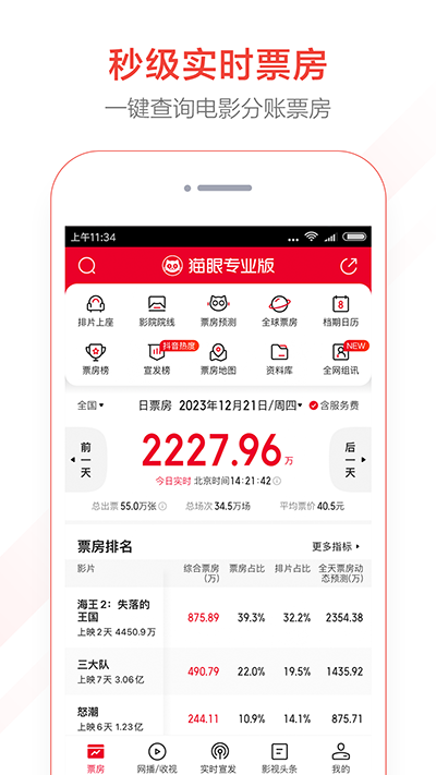 猫眼票房专业版app截图1